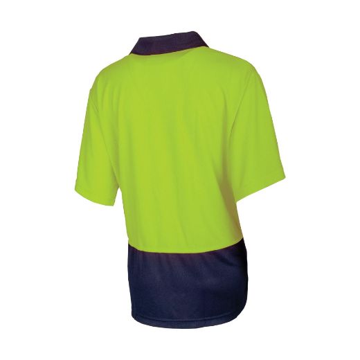 Picture of Tru Workwear Recycled Womens Anti-Microbial Micromesh S/S Two Tone Hi-Vis Polo Shirt